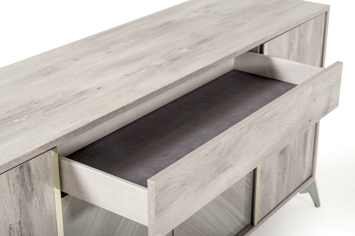 Nova Domus Alexa Italian Modern Grey Buffet