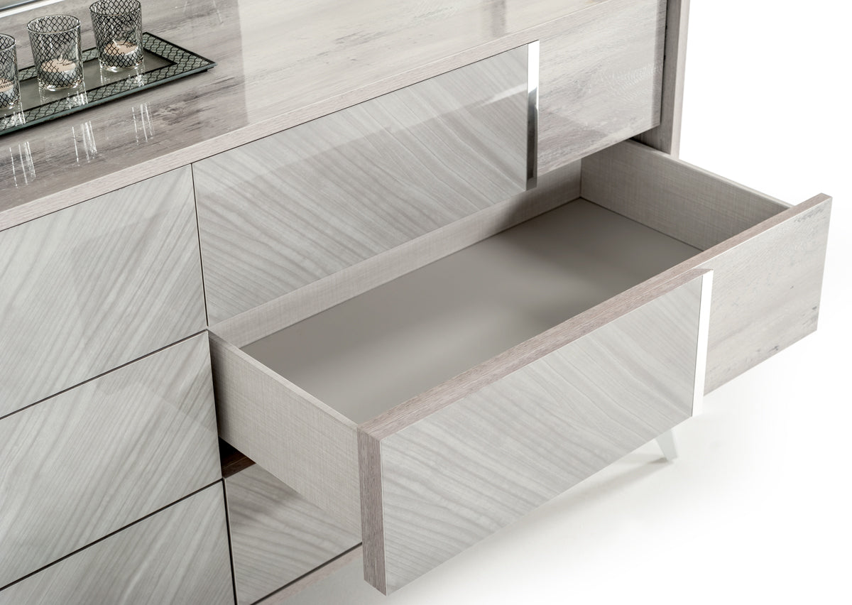 Nova Domus Alexa Italian Modern Grey Dresser