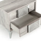 Nova Domus Alexa Italian Modern Grey Bed and 2 Nightstands Set