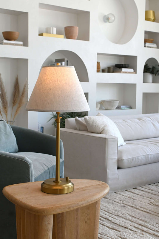 Modern Lantern Alexis cordless lamp in Antique Brass