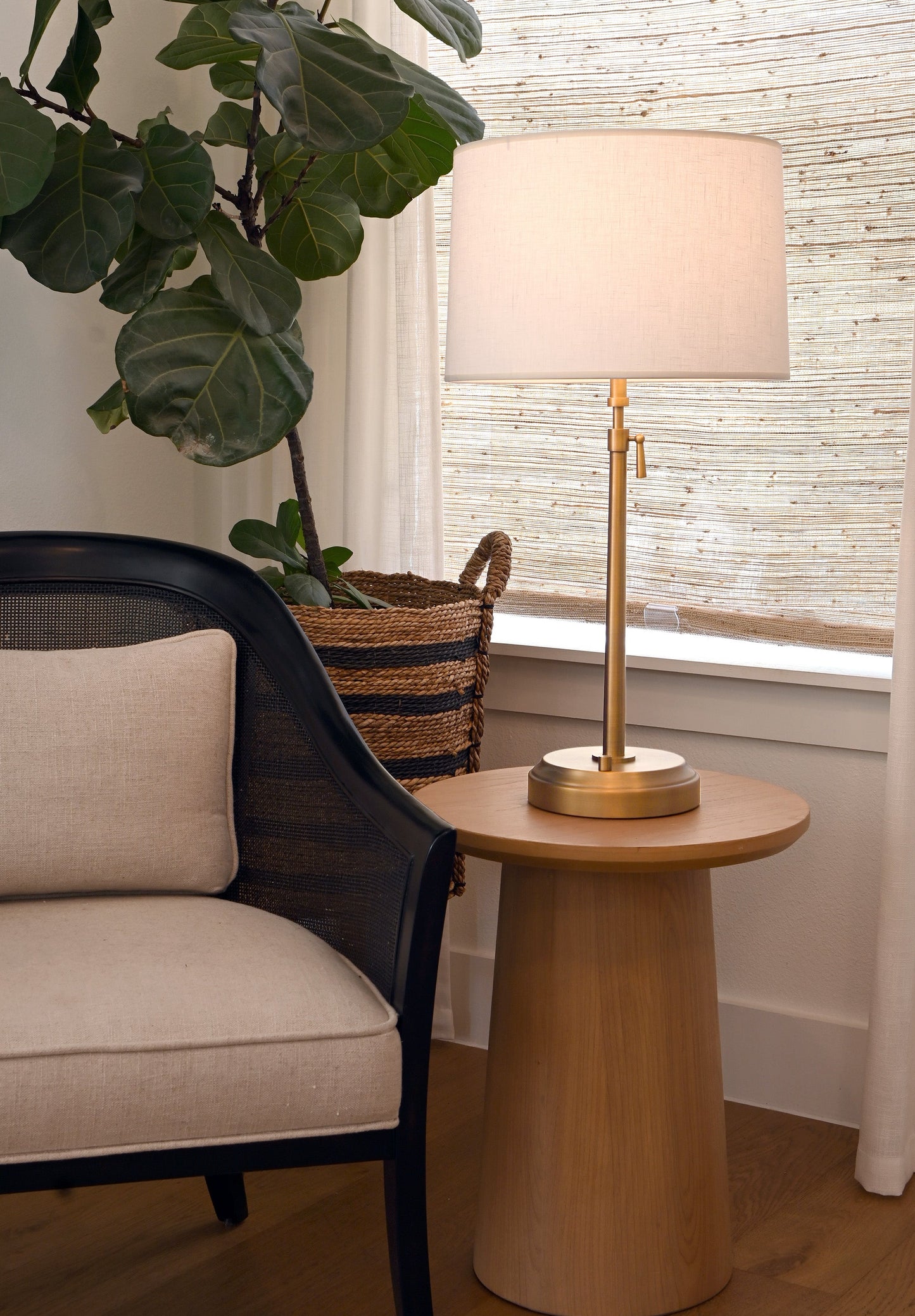 Alexis Rechargeable Table Lamp in Antique Brass