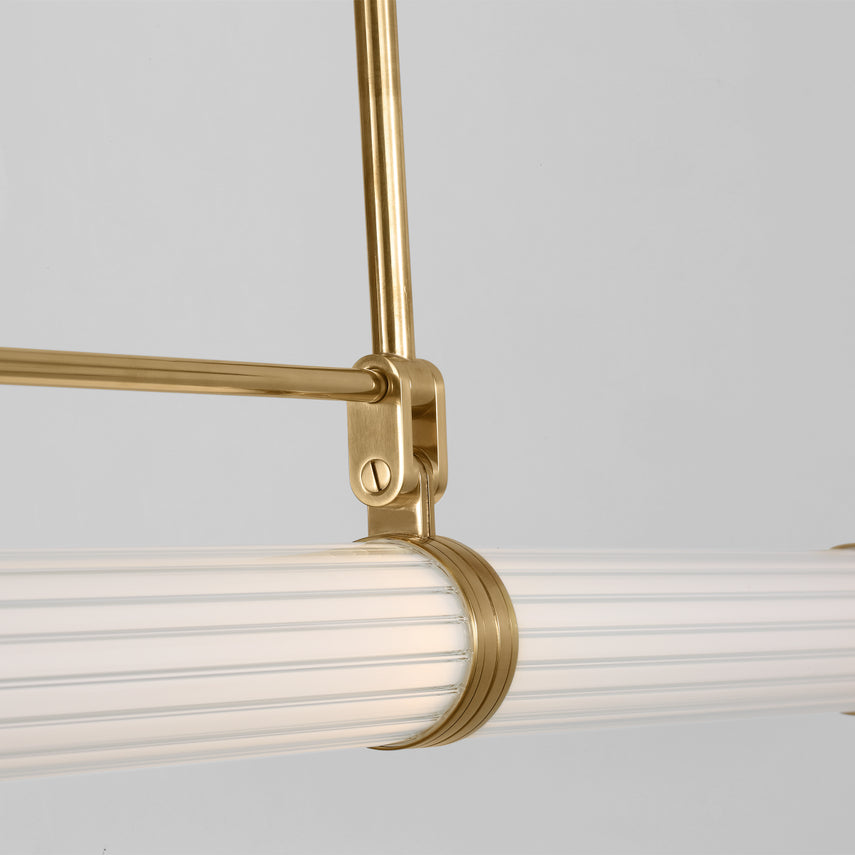 Alo 64 Linear LED Chandelier Natural Brass by Visual & Comfort & Co