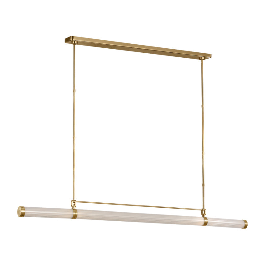 Alo 64 Linear LED Chandelier Natural Brass by Visual & Comfort & Co