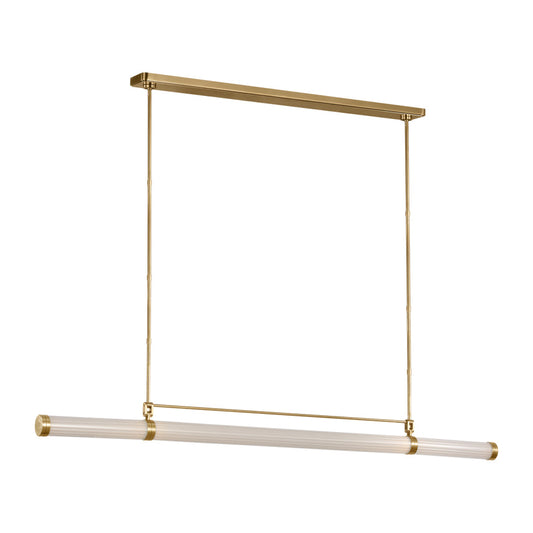 Alo 64 Linear LED Chandelier Natural Brass by Visual & Comfort & Co
