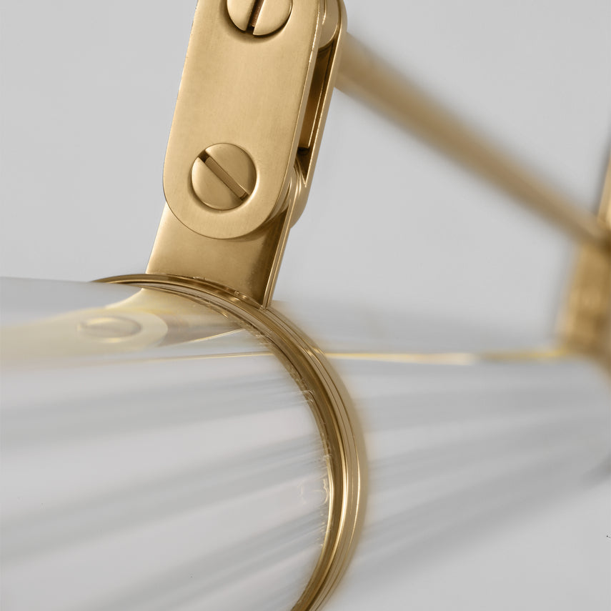 Alo 64 Linear LED Chandelier Natural Brass by Visual & Comfort & Co