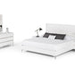 Nova Domus Angela Italian Modern White Eco Leather Bedroom Set