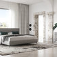 Nova Domus Aria Italian Modern Grey Fabric Queen Bed