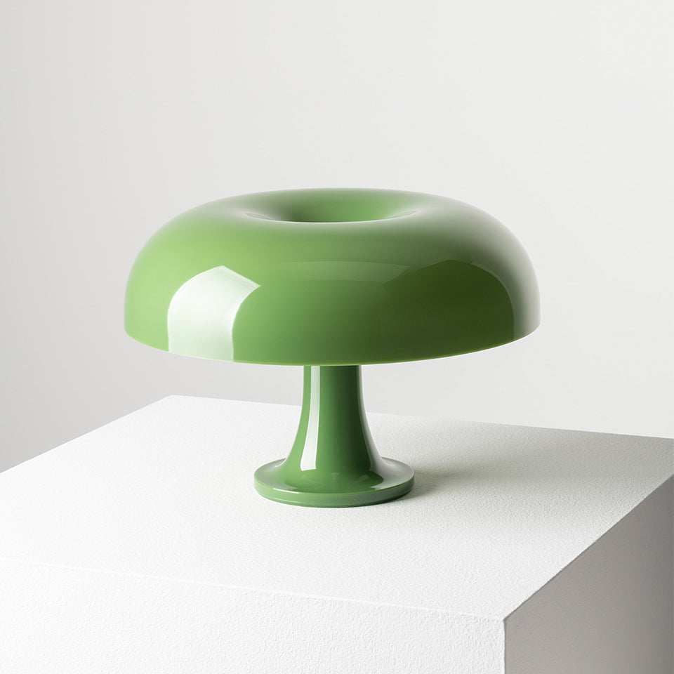 Artemide Nessino Iconic Mushroom Table Lamp in Green