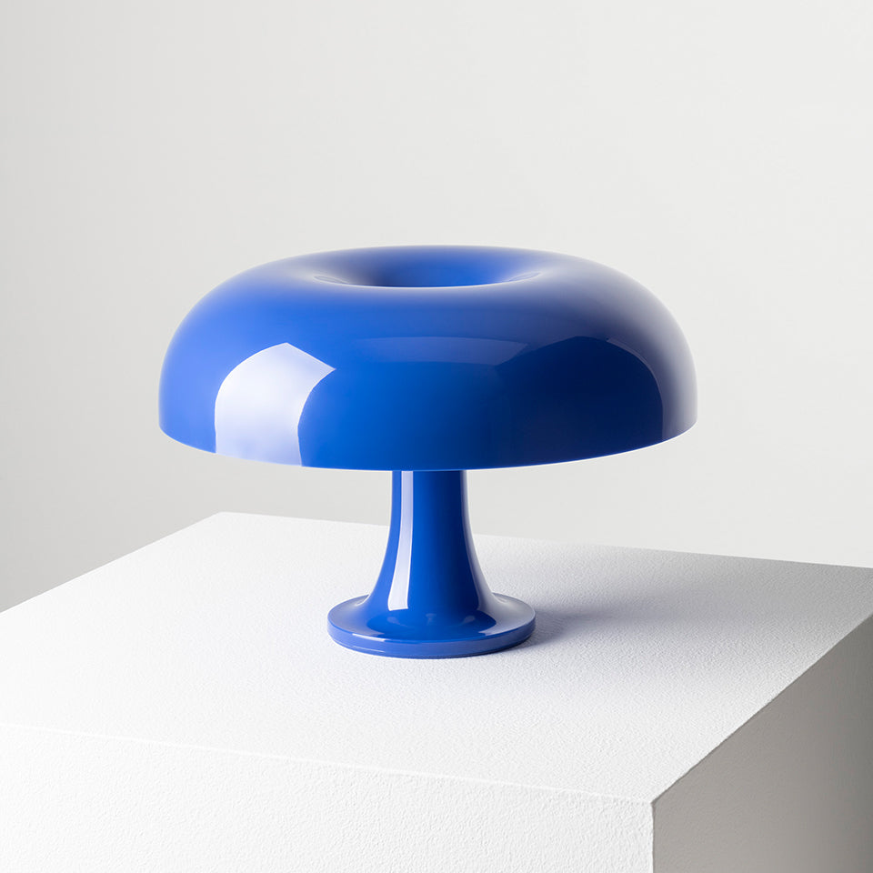 Artemide Nessino Iconic Mushroom Table Lamp in Klein Blue