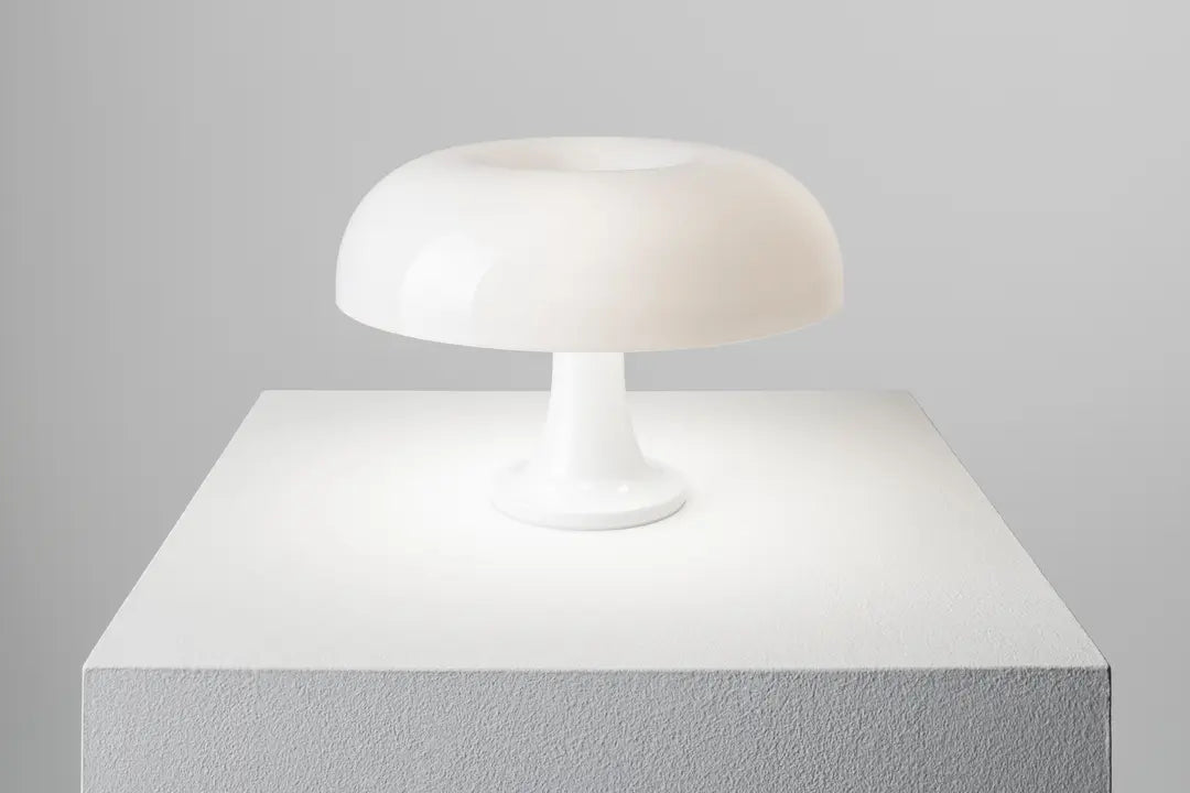 Artemide Nessino Iconic Mushroom Table Lamp in White