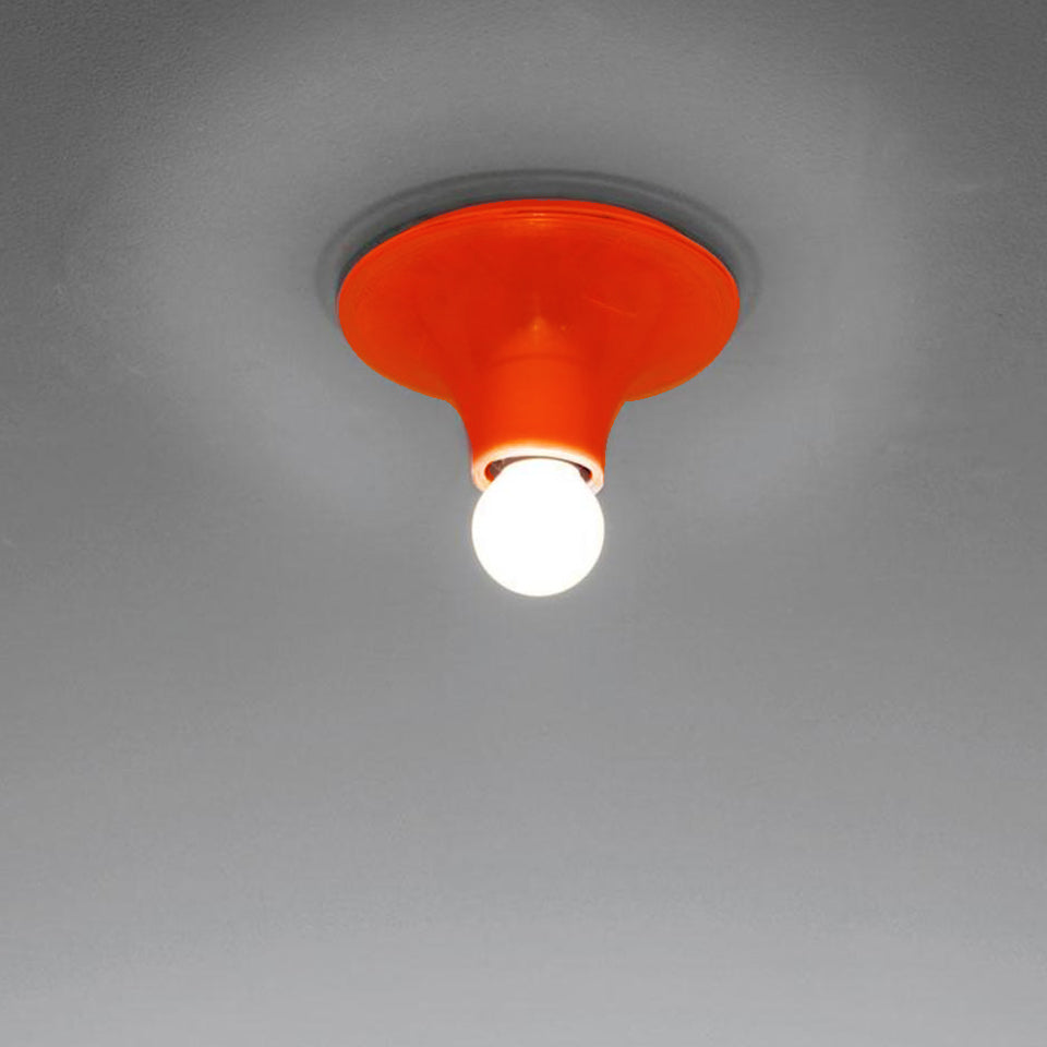 Vico Magistretti Teti wall light by Artemide in orange finish
