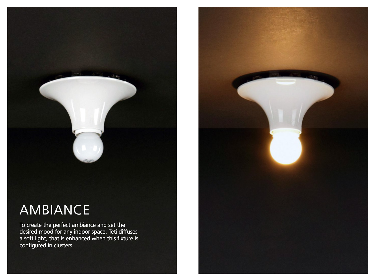 Artemide Teti ceiling light in contemporary bedroom