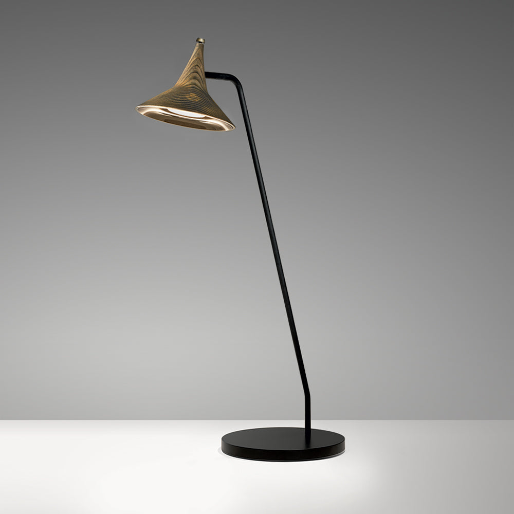 Unterlinden LED Table Lamp on bedroom nightstand in bronze finish