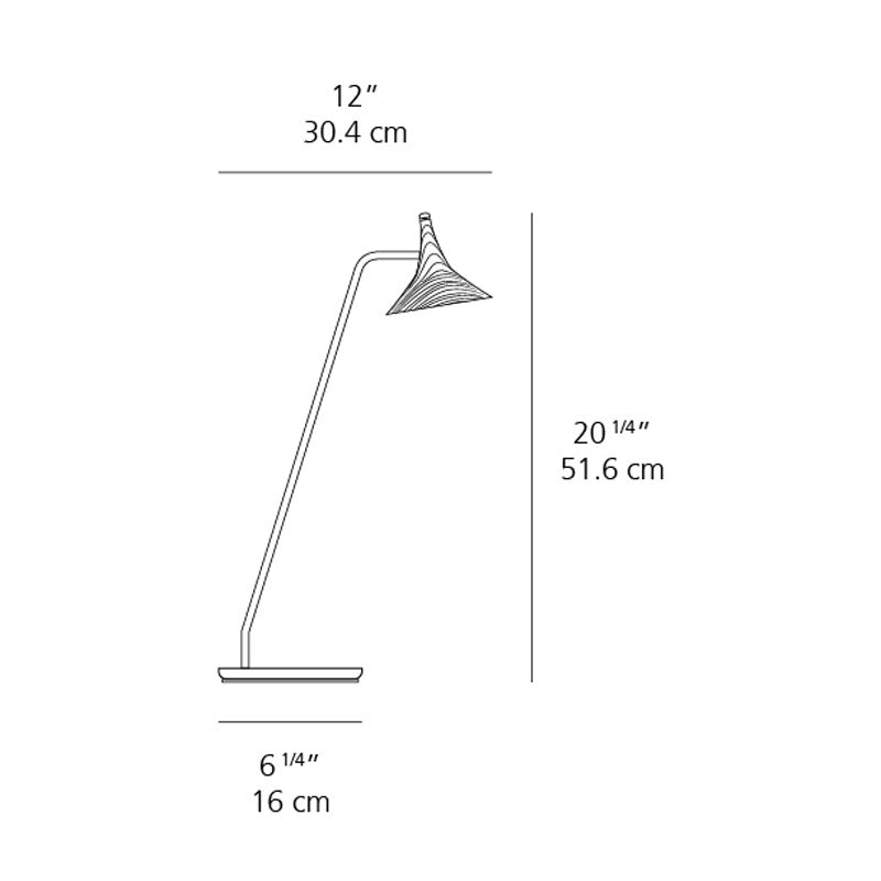 Unterlinden Table Lamp directional light head dimensions