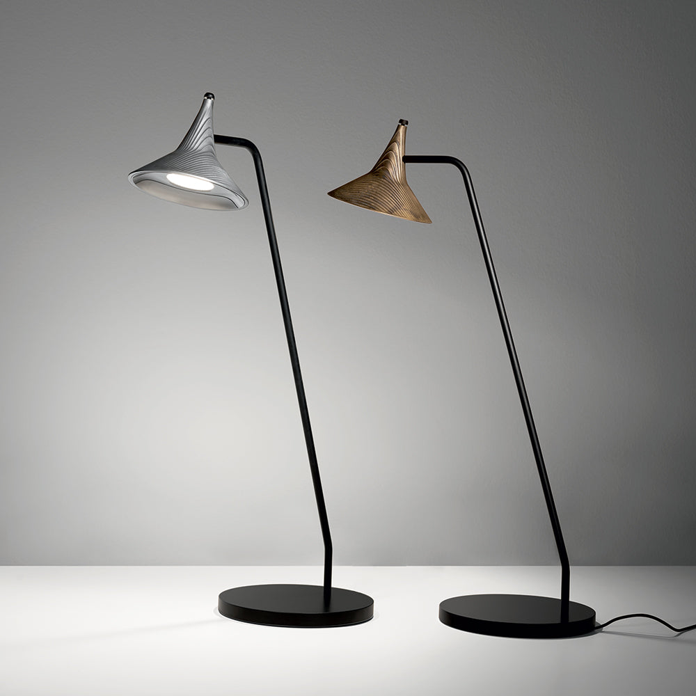 Artemide Unterlinden task lamp in modern study bronze and aluminum
