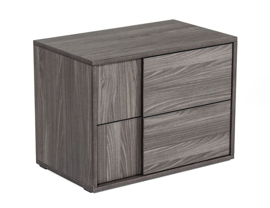 Nova Domus Asus Italian Modern Elm Grey Nightstand