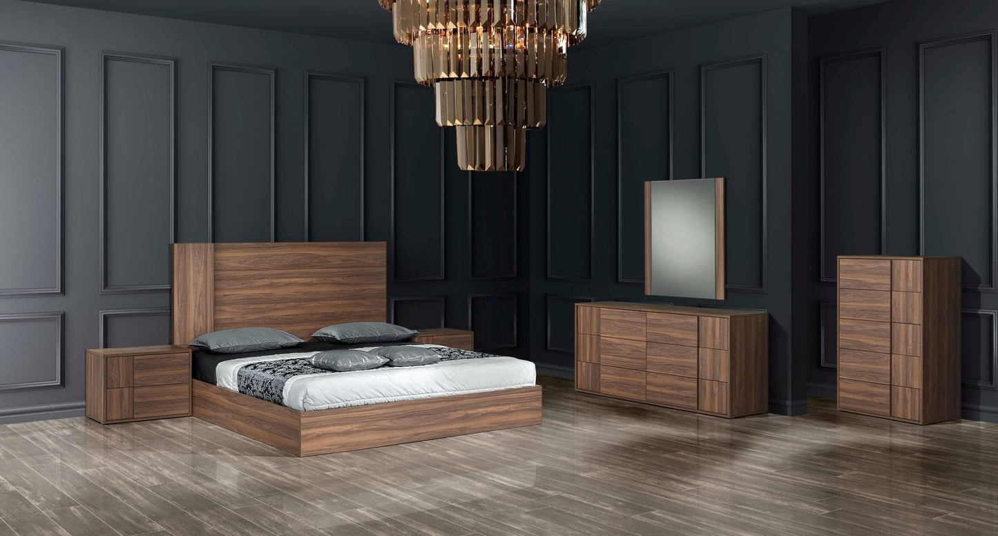 Nova Domus Asus Eastern King Italian Modern Walnut Bedroom Set