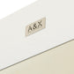 A&X Regal Modern White Crocodile Floor Mirror