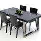 A&X Skyline Modern Black Crocodile Lacquer Extendable Dining Table