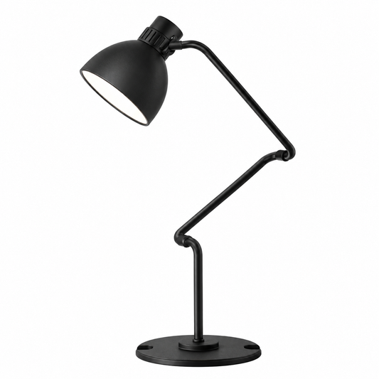 B.lux Blux System T30 articulated table lamp in black finish with adjustable arm and metal shade, SKU BX-736