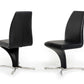 Nix Modern Black Leatherette Dining Chair Set of 2
