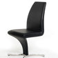 Nix Modern Black Leatherette Dining Chair Set of 2