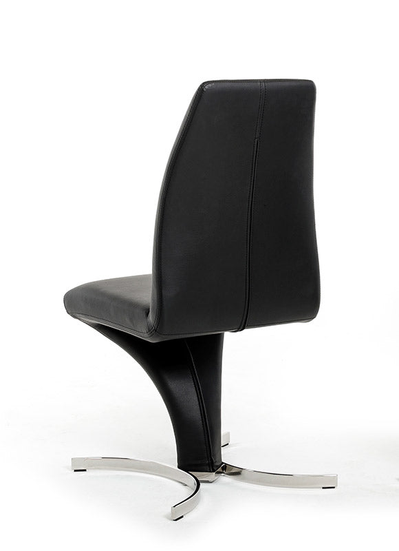 Nix Modern Black Leatherette Dining Chair Set of 2