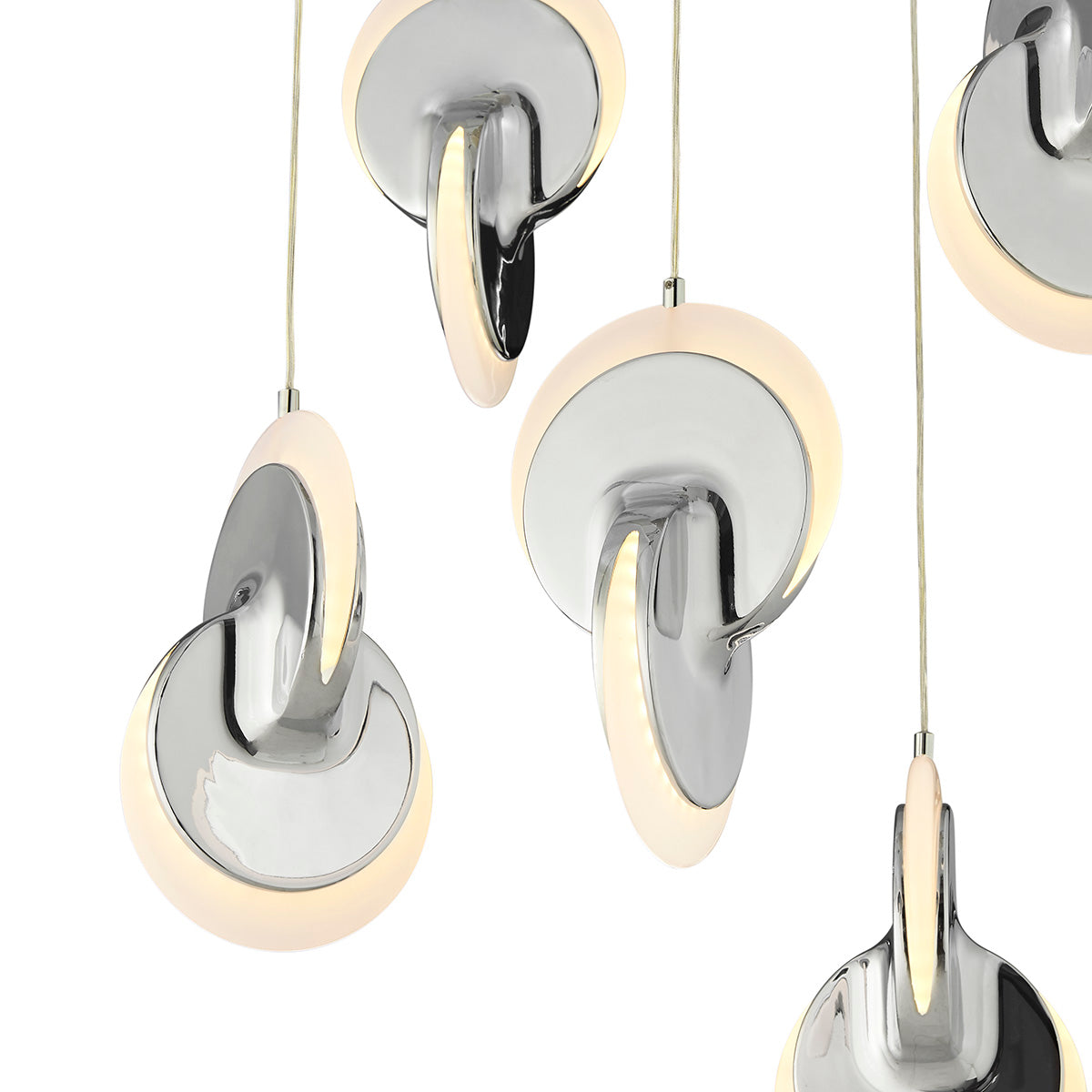 Deuterium Round Chandelier Chrome by Finesse Decor