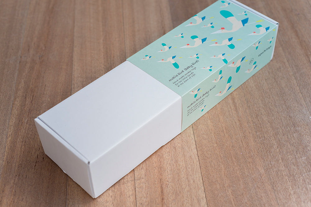 Eguchi Toys Bird Mobile Medium, Blue – slim gift box