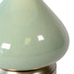 Modern Lantern Bartlett Ceramic Cordless Lamp - Spa Blue/Green & Brushed Nickel Base