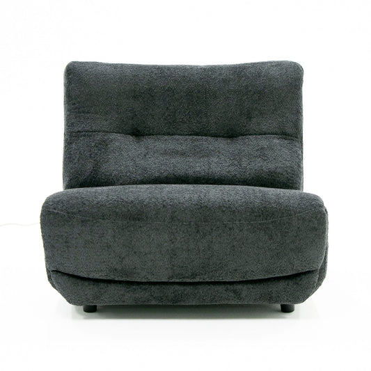 Divani Casa Basil Modern Dark Grey Fabric Large Electric Recliner Chair