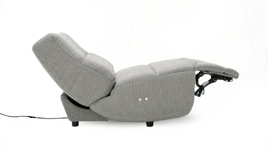 Divani Casa Basil Modern Grey Fabric Small Electric Recliner Chair