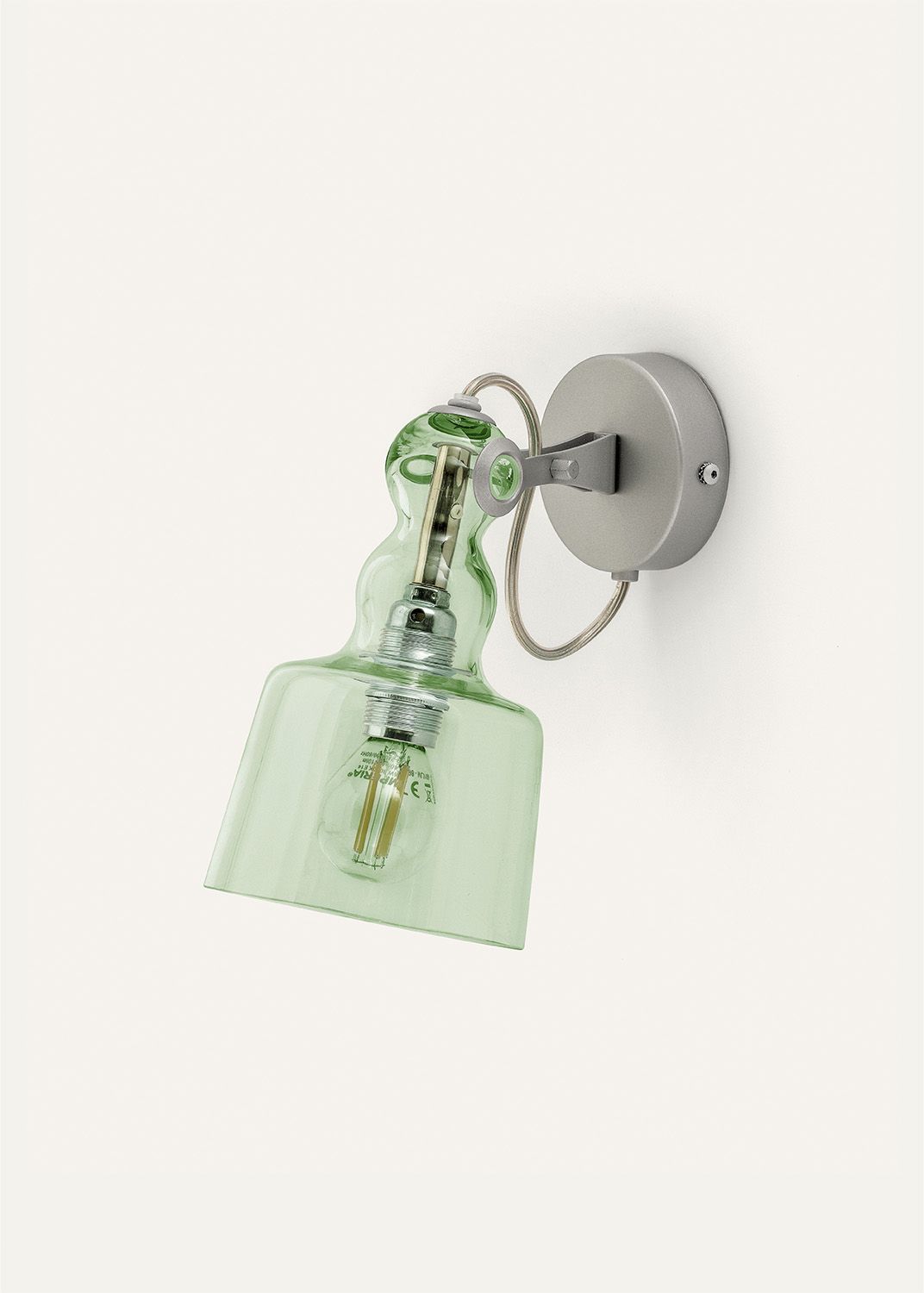 Produzione Privata Acquaparete in green glass – wall light by Michele De Lucchi, photo 12