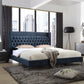 Modrest Wales Modern Blue Fabric Bed
