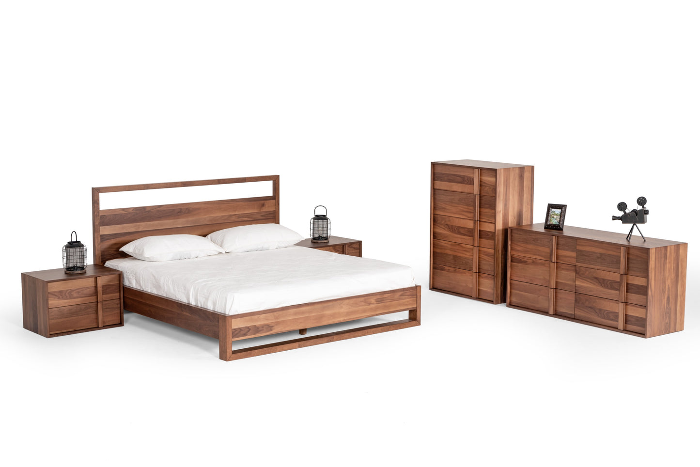 California King Nova Domus Berlin Modern Walnut Bed