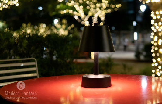 Modern Lantern Mini Outdoor cordless lamp in Black