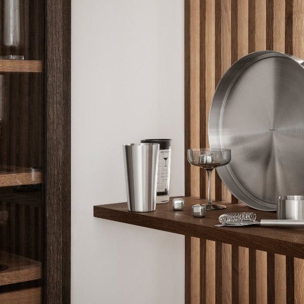 blomus Fuum Champagne Saucer Glasses 10 oz Smoke Set of 4