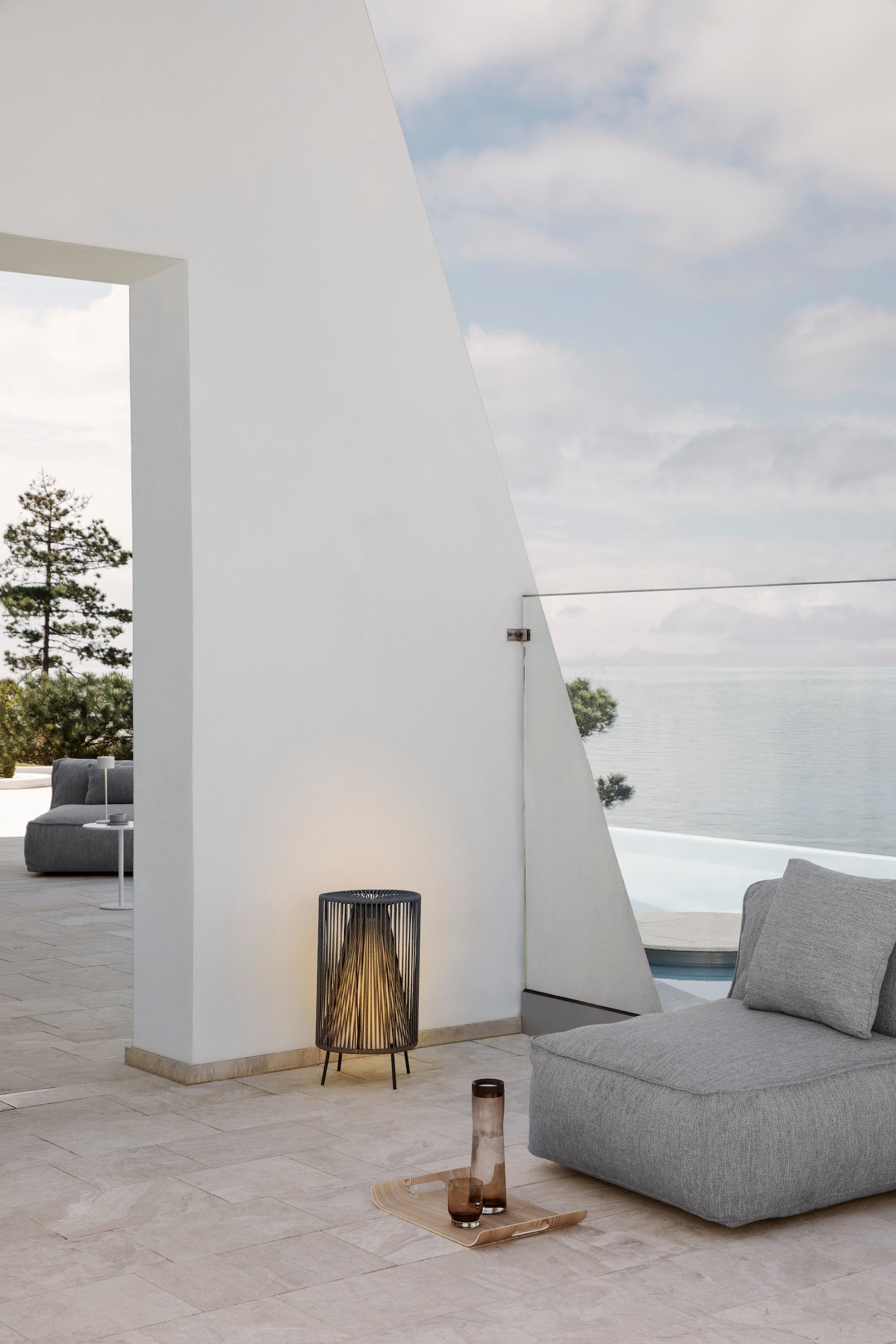 blomus Grow Single Sectional Outdoor Patio Seat Cloud Color