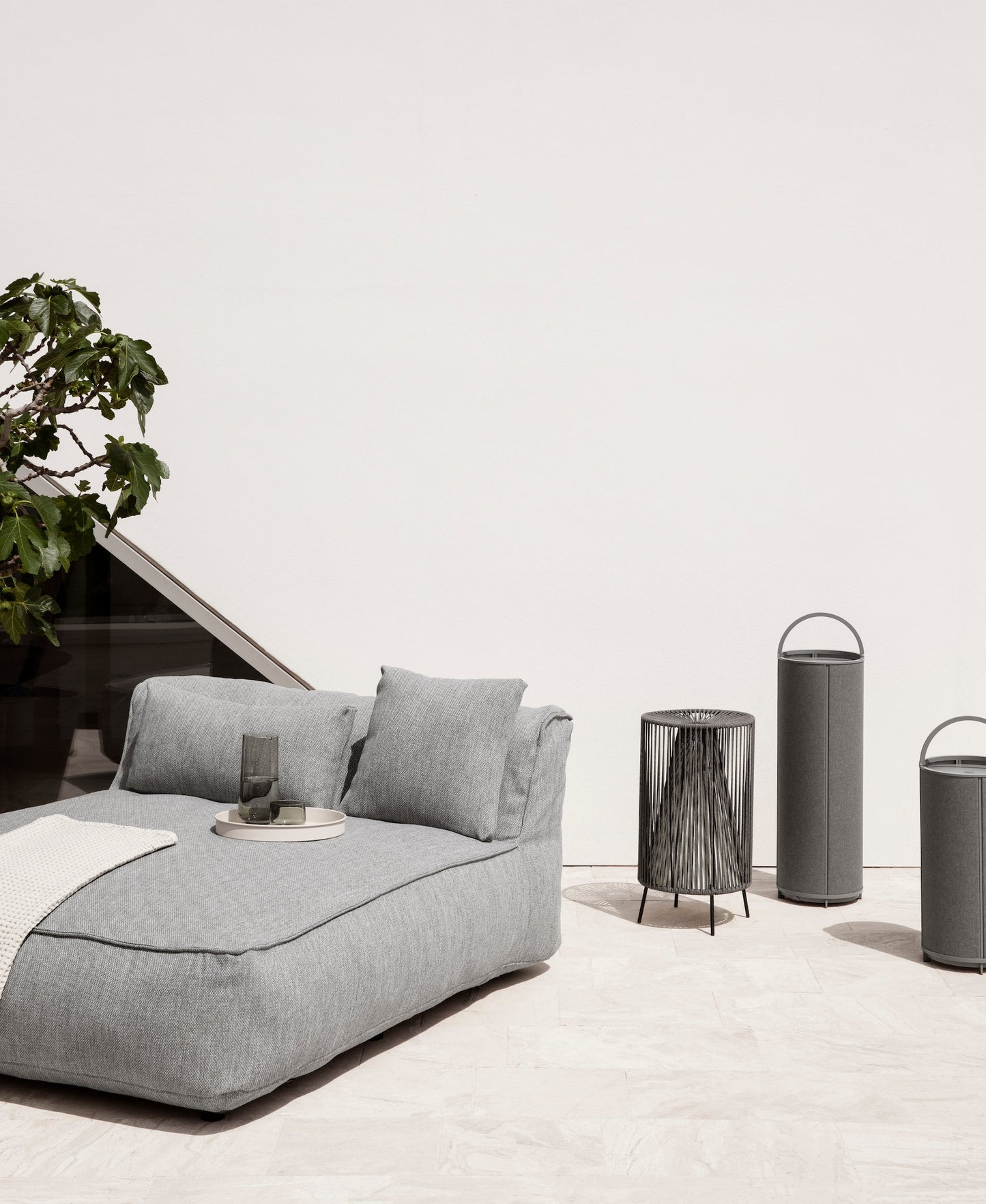 blomus Grow Double Chaise Sectional Outdoor Patio Lounger