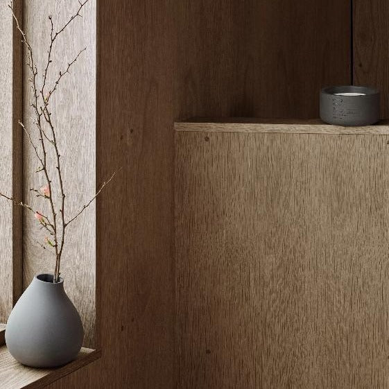 blomus Nona Porcelain Vase Pewter