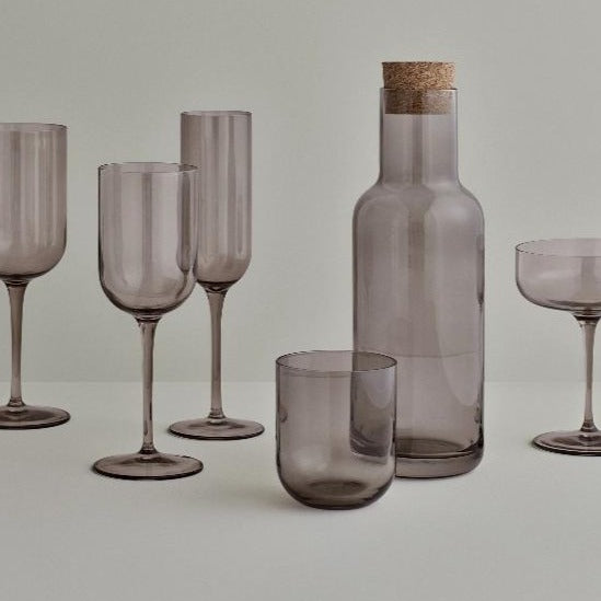 blomus Fuum Water Carafe 34 oz with Cork Lid Fungi