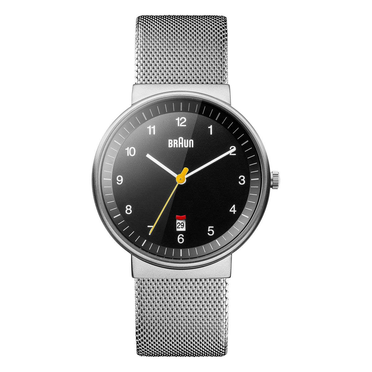 Braun BN0032 Classic Date Watch, Black Dial, Steel Mesh (photo 2 of 7)