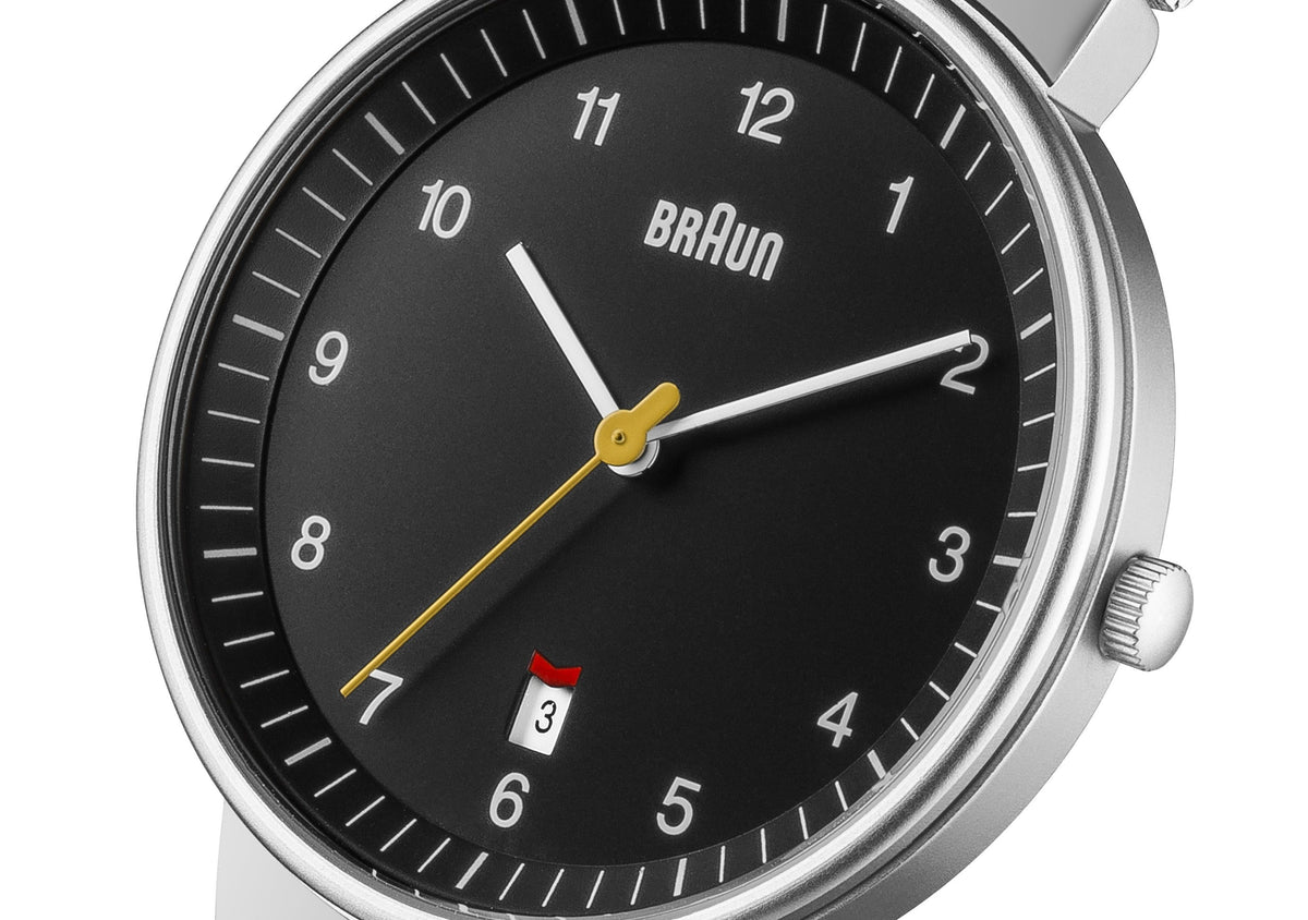Braun BN0032 Classic Date Watch, Black Dial, Steel Mesh (photo 1 of 7)