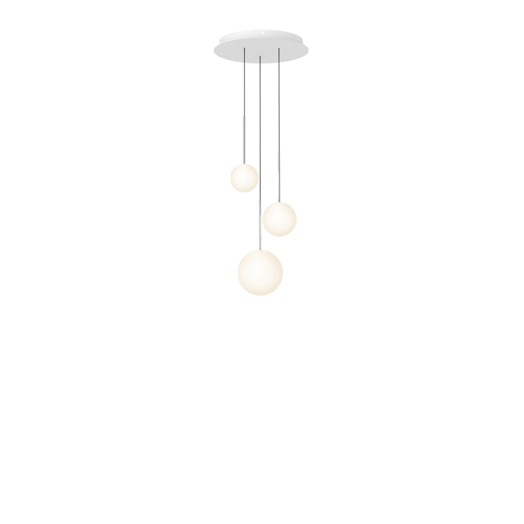 Pablo Designs Bola Sphere LED chandelier – 5" x 6" x 8", Chrome