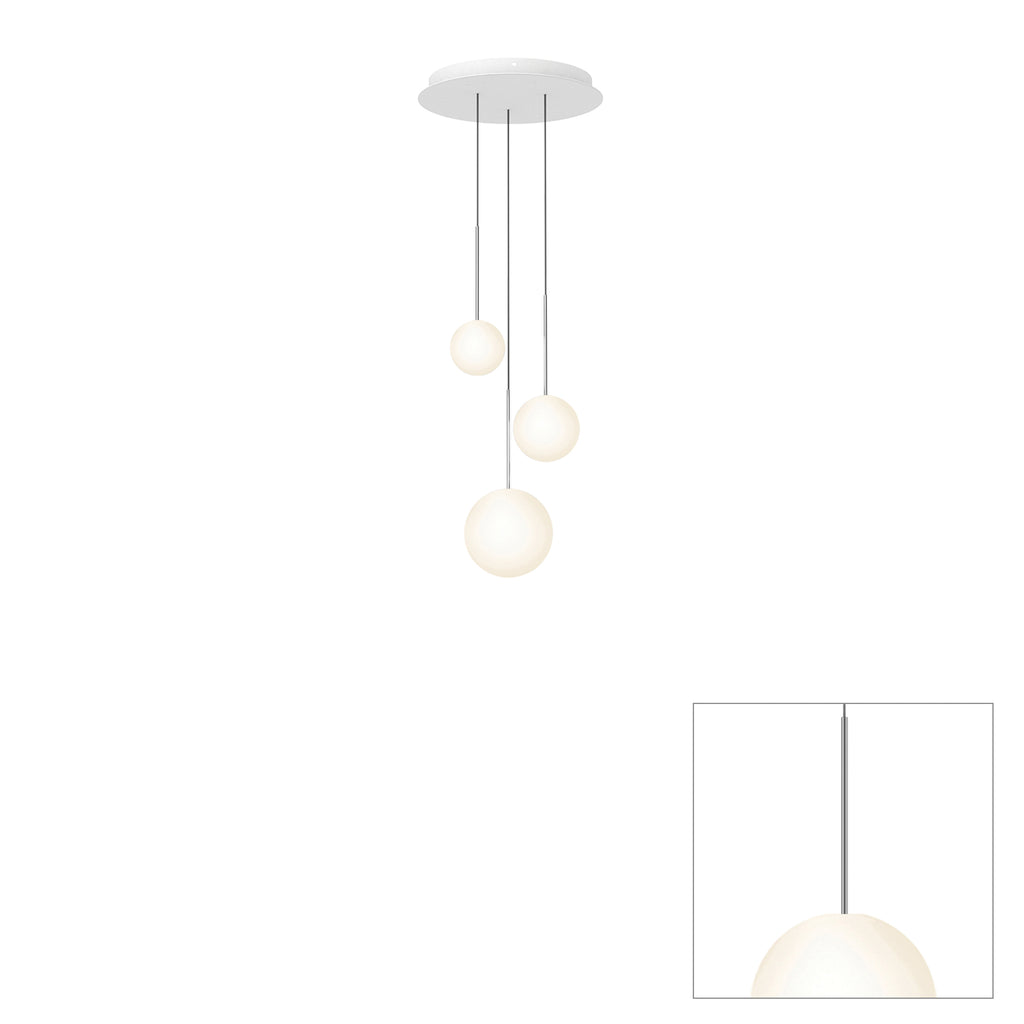 Pablo Designs Bola Sphere LED chandelier – 5" x 6" x 8", Gunmetal
