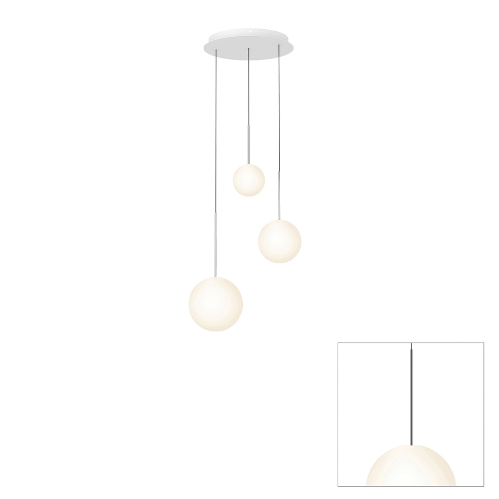 Pablo Designs Bola Sphere LED chandelier – 6" x 8" x 10", Gunmetal