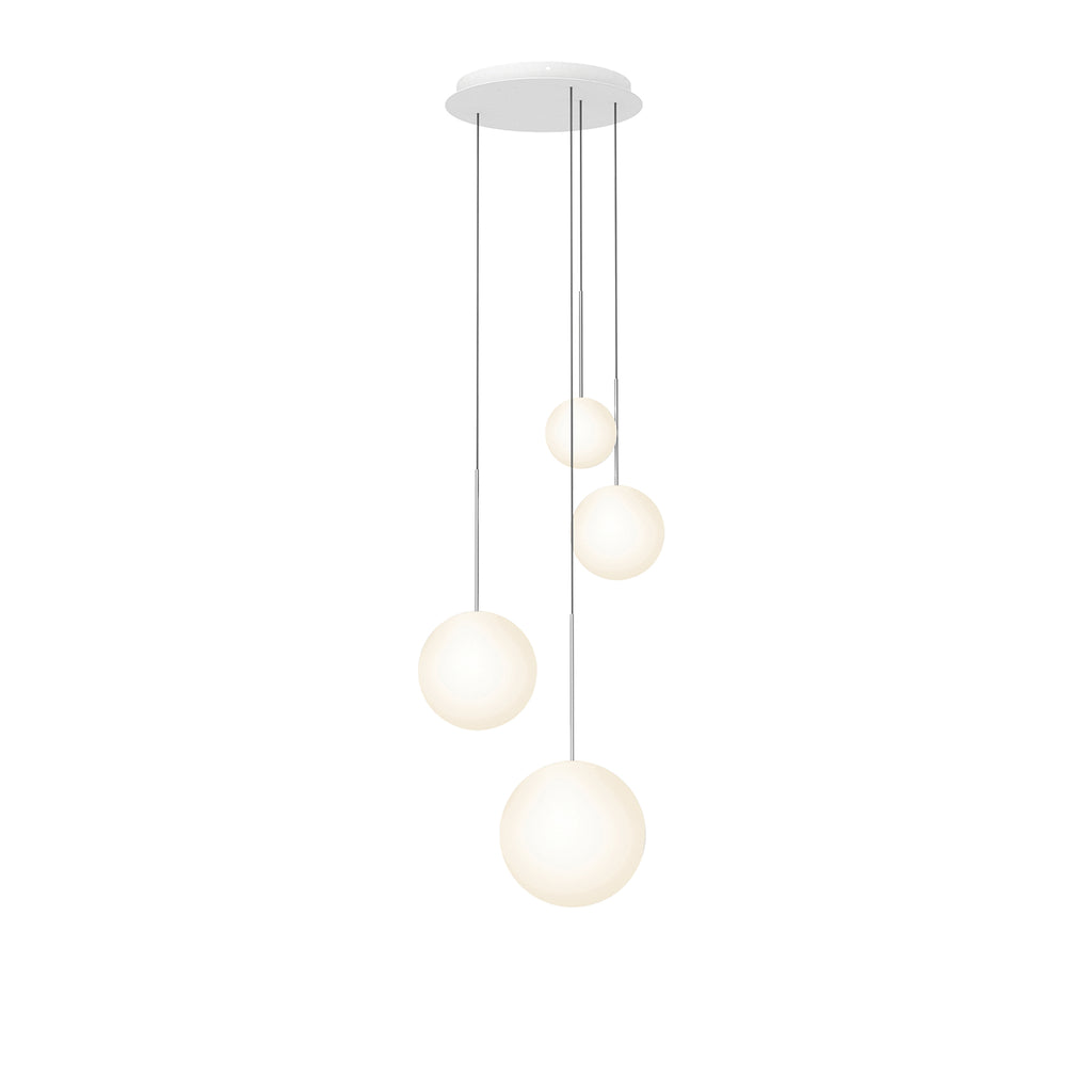 Pablo Designs Bola Sphere LED chandelier – 6" x 8" x 10" x 12", Chrome