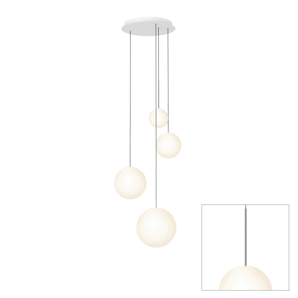 Pablo Designs Bola Sphere LED chandelier – 6" x 8" x 10" x 12", Gunmetal