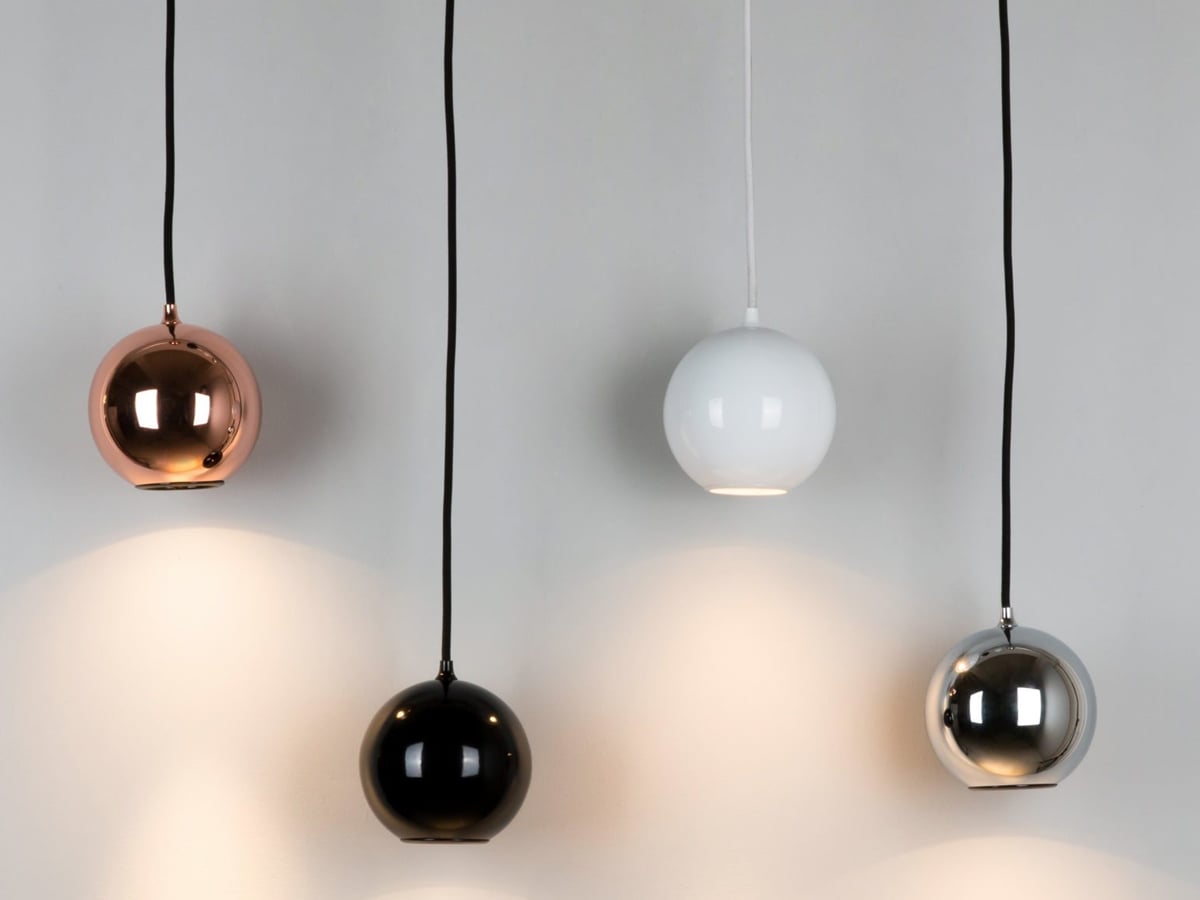 Innermost Boule mini pendant light by Innermost – the four finishes together