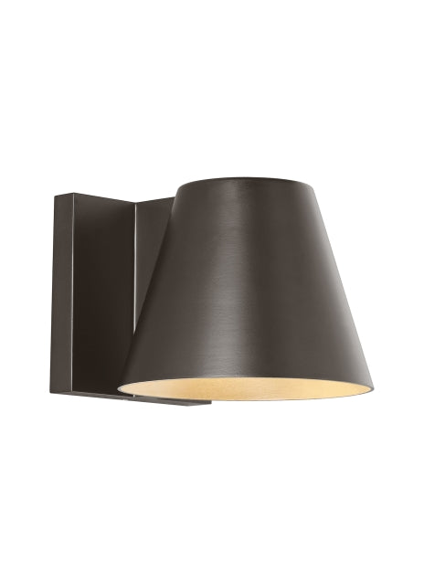 Bowman 4-inch Outdoor LED Wall Light Mid Century Sconce by Visual & Comfort & Co